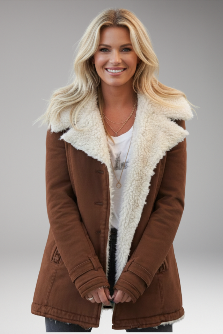 Women’s Jacket with High Collar and Front Zip
