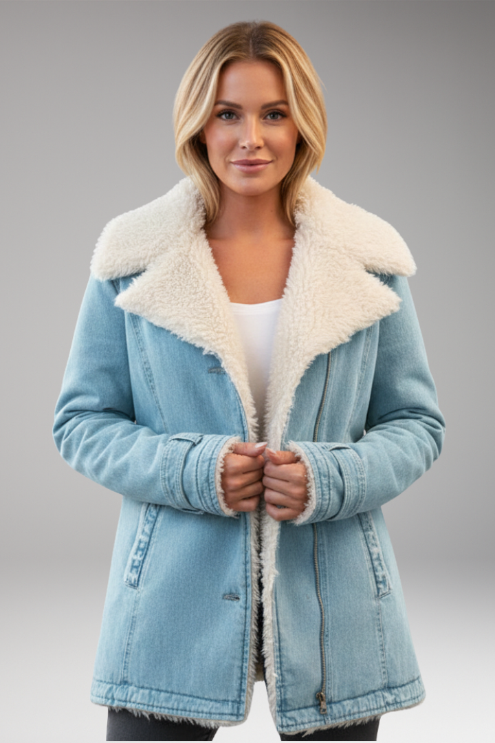 Women’s Jacket with High Collar and Front Zip