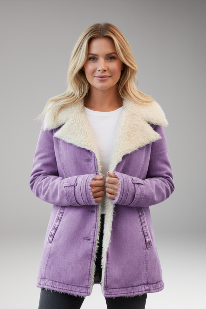 Women’s Jacket with High Collar and Front Zip