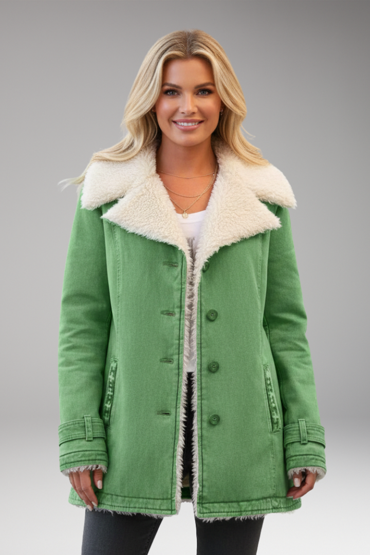 Women’s Jacket with High Collar and Front Zip