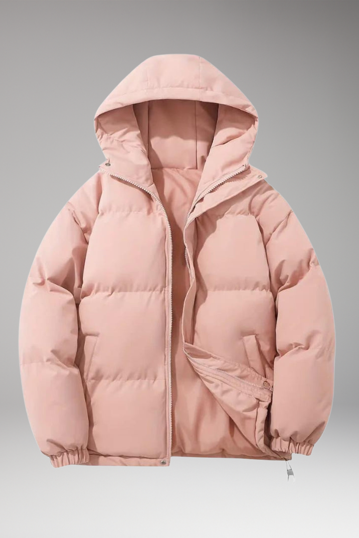 Women’s Jacket with Hood and Stitched Surface