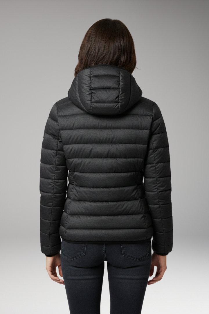 Women’s Jacket with Hood and Textured Surface