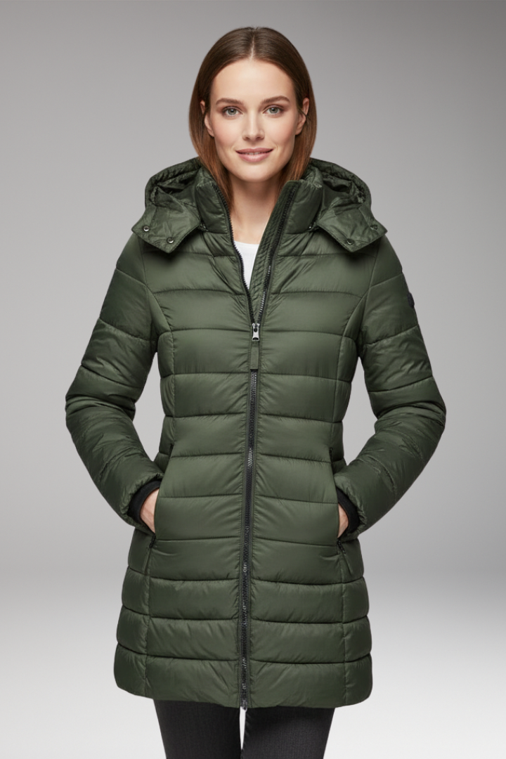 Women’s Jacket with Hood and Zip Closure