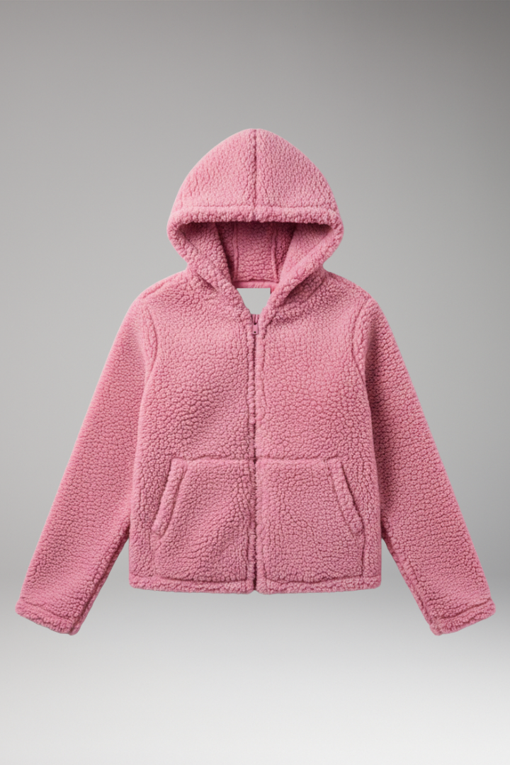 Women’s Jacket with Hooded Neckline and Long Sleeves
