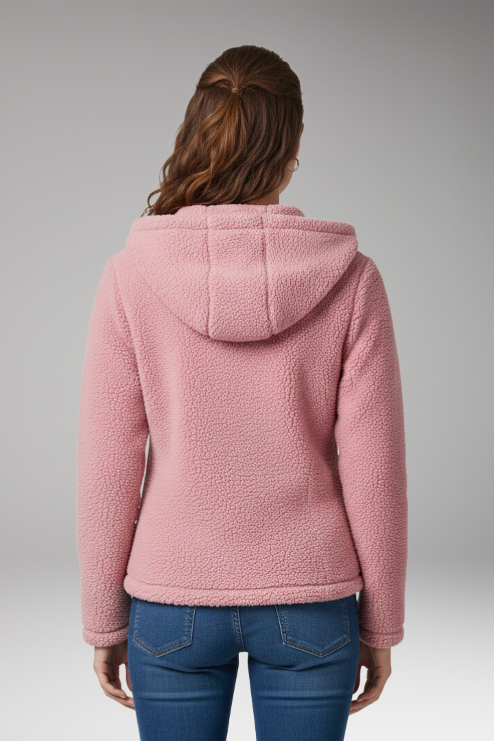 Women’s Jacket with Hooded Neckline and Long Sleeves