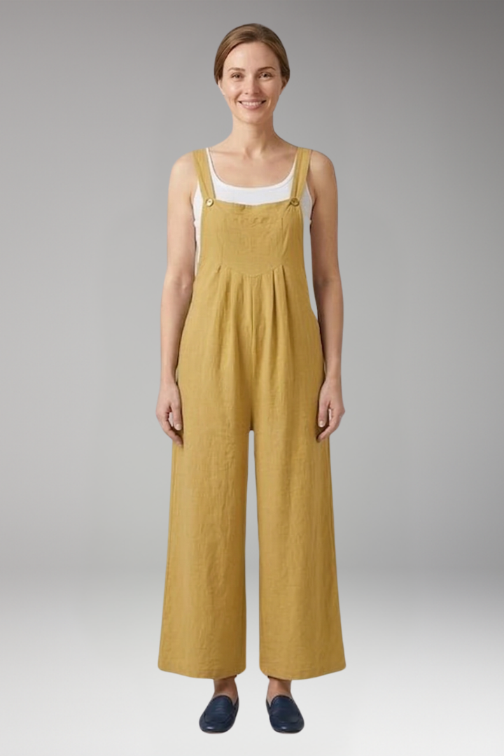 Women's Jumpsuit with Adjustable Straps and Wide Legs