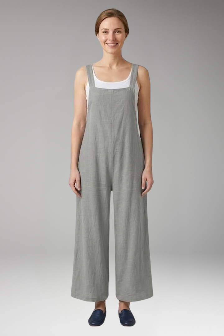 Women's Jumpsuit with Adjustable Straps and Wide Legs