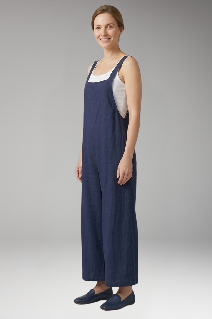 Women's Jumpsuit with Adjustable Straps and Wide Legs