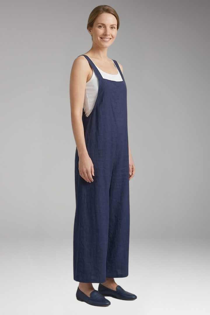 Women's Jumpsuit with Adjustable Straps and Wide Legs
