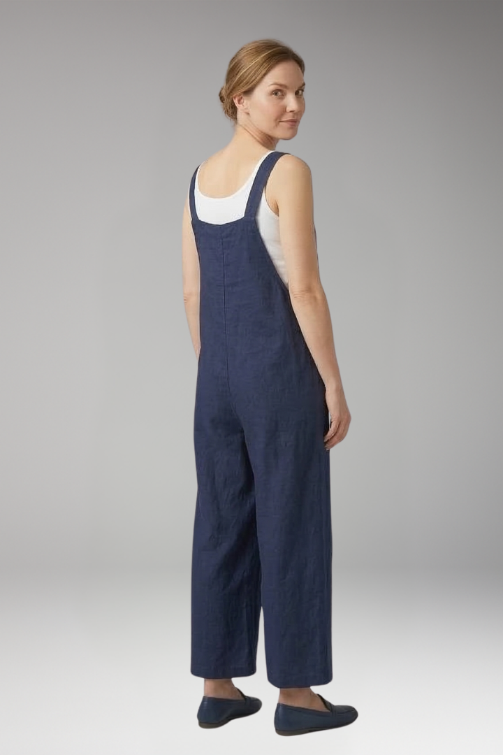 Women's Jumpsuit with Adjustable Straps and Wide Legs