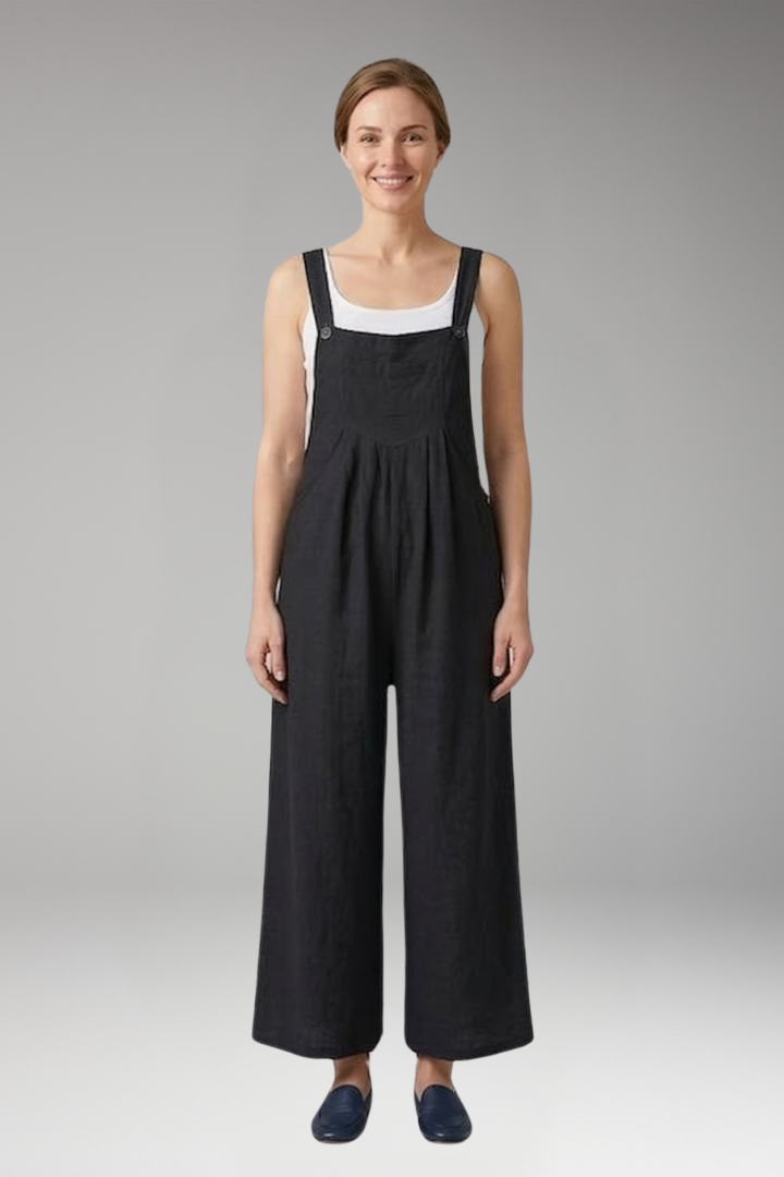 Women's Jumpsuit with Adjustable Straps and Wide Legs