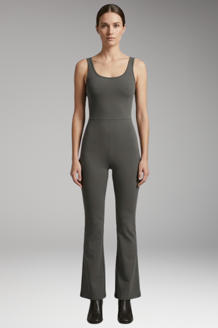 Women's Jumpsuit with Back Cutout and Wide Legs