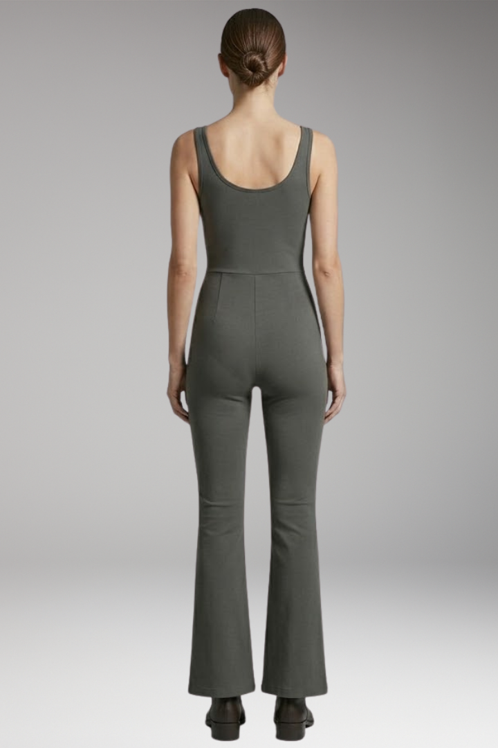 Women's Jumpsuit with Back Cutout and Wide Legs