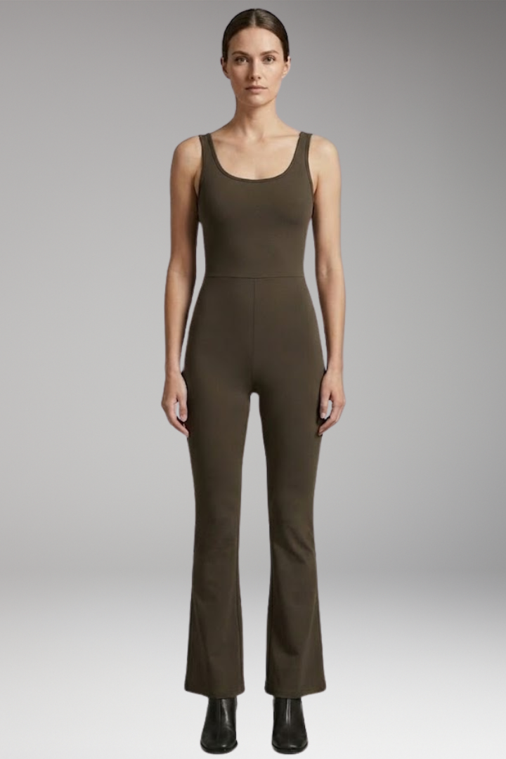 Women's Jumpsuit with Back Cutout and Wide Legs