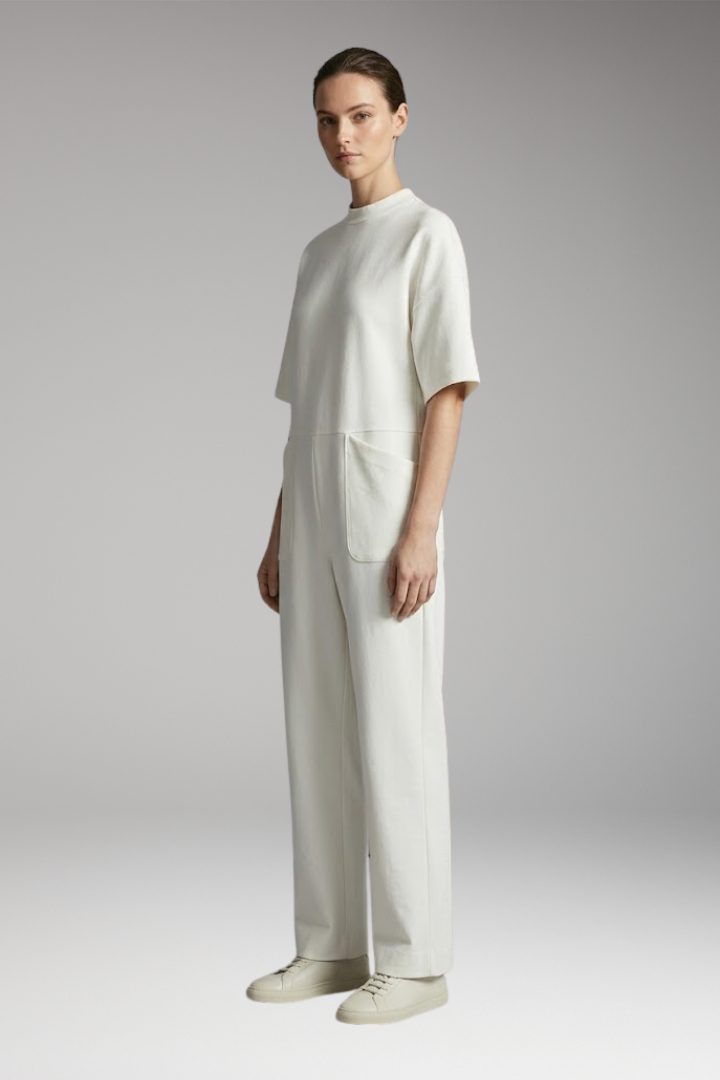 Women’s Jumpsuit with Back Zipper and Straight Leg