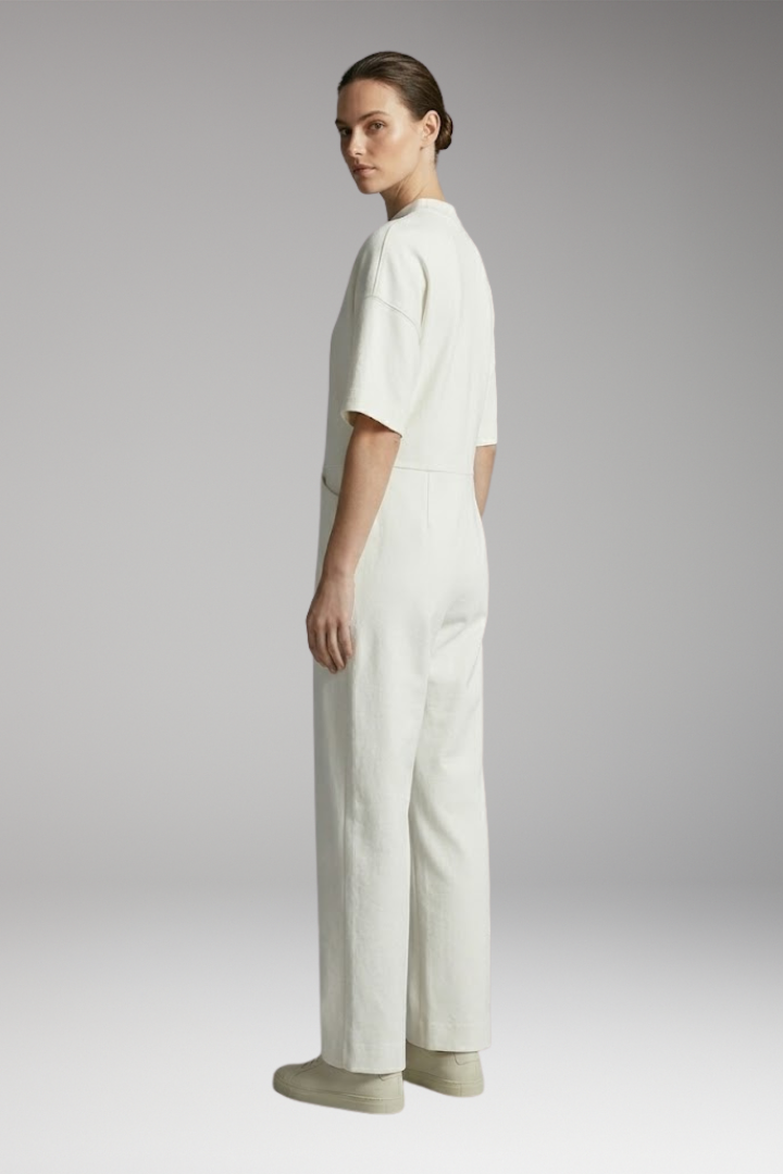 Women’s Jumpsuit with Back Zipper and Straight Leg