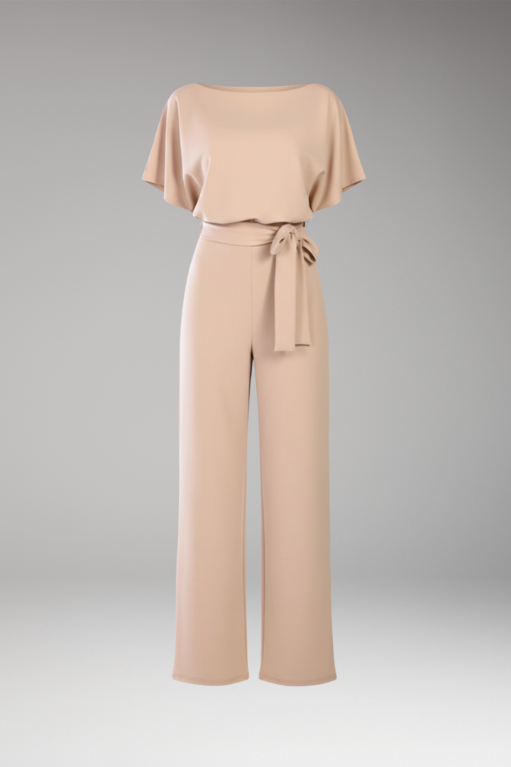Women's Jumpsuit with Belt and Wide Leg