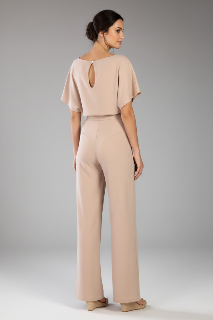 Women's Jumpsuit with Belt and Wide Leg