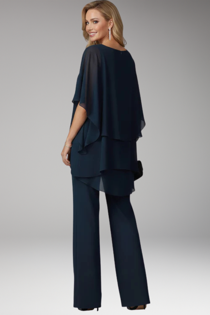 Women's Jumpsuit with Cold Shoulder and Straight Legs