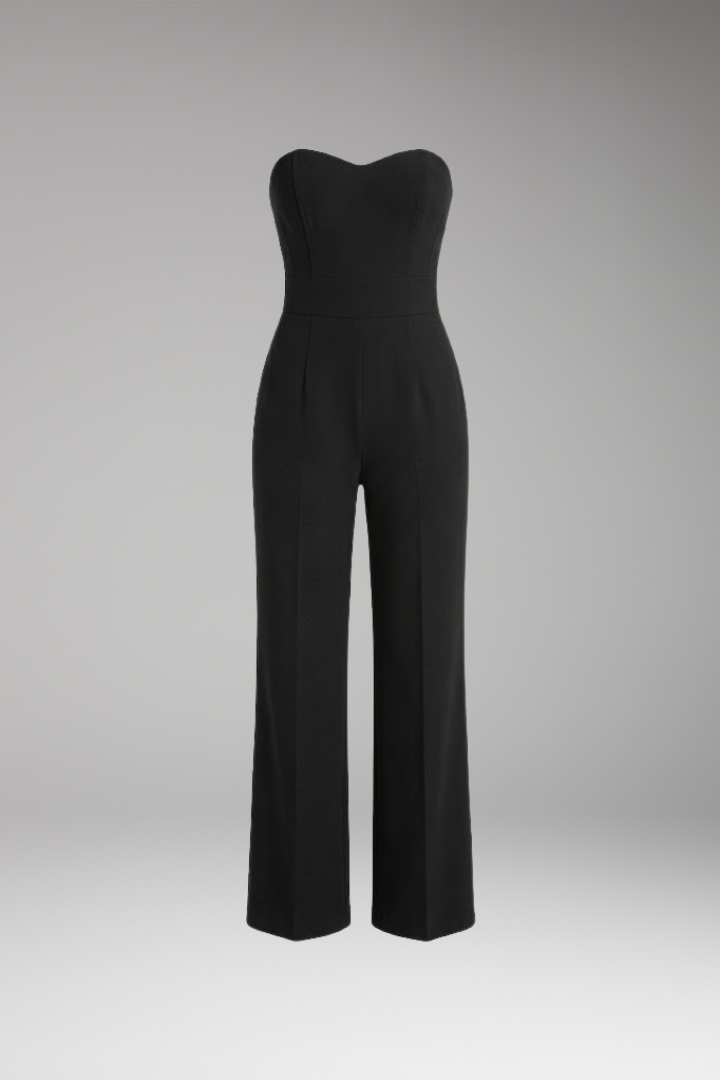 Women's Jumpsuit with Corset Bodice and Straight Legs