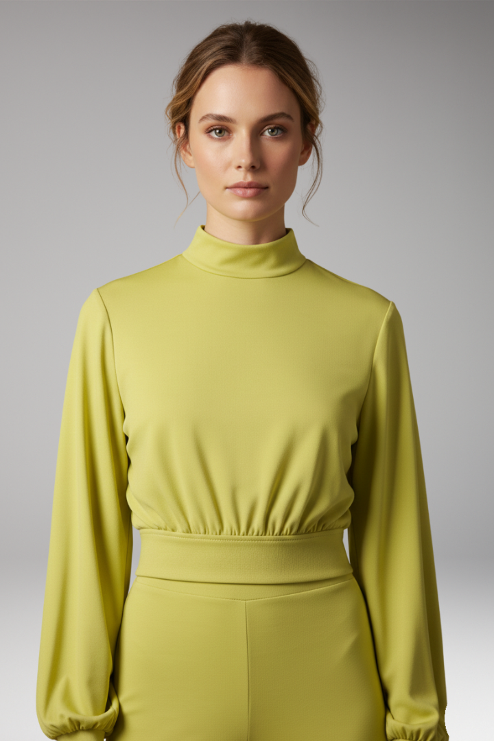 Women's Jumpsuit with Half Collar and Relaxed Fit