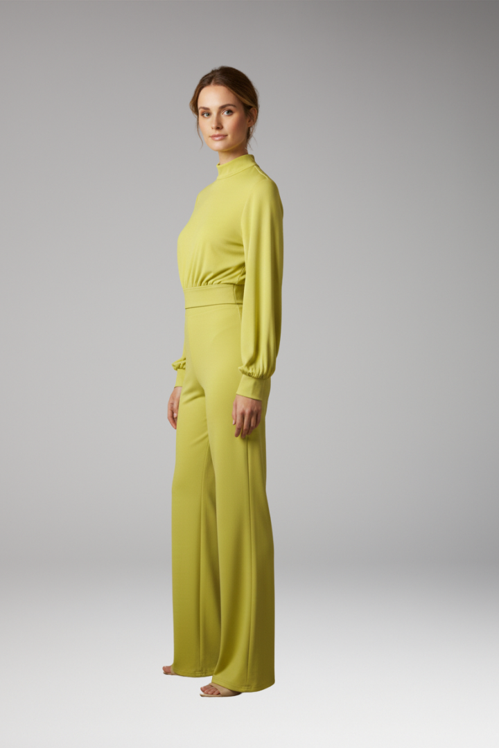 Women's Jumpsuit with Half Collar and Relaxed Fit