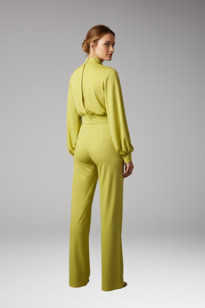 Women's Jumpsuit with Half Collar and Relaxed Fit