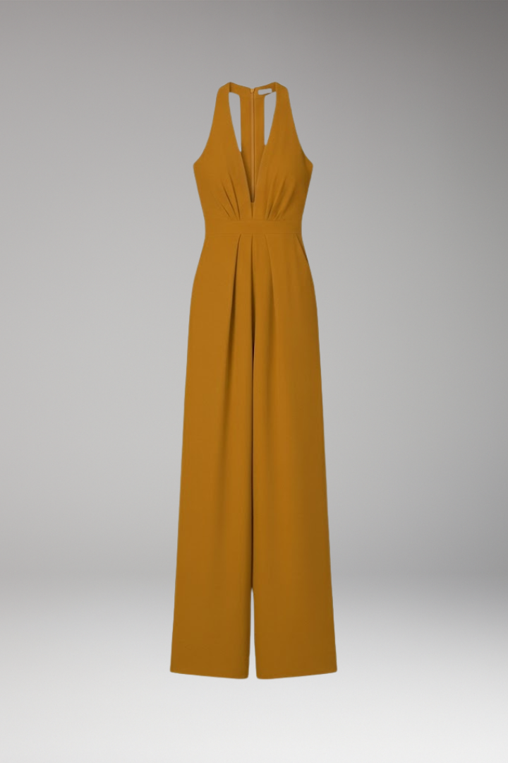 Women's Jumpsuit with Halter Neck and Backless Design