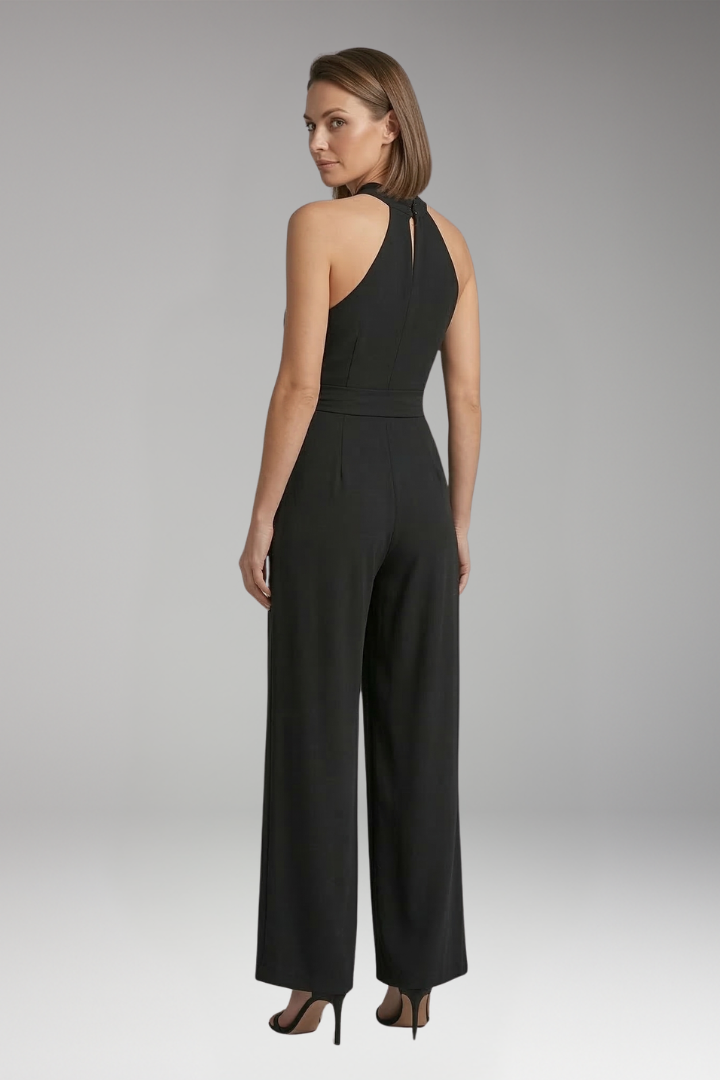 Women's Jumpsuit with Halter Neck and Front Cutout
