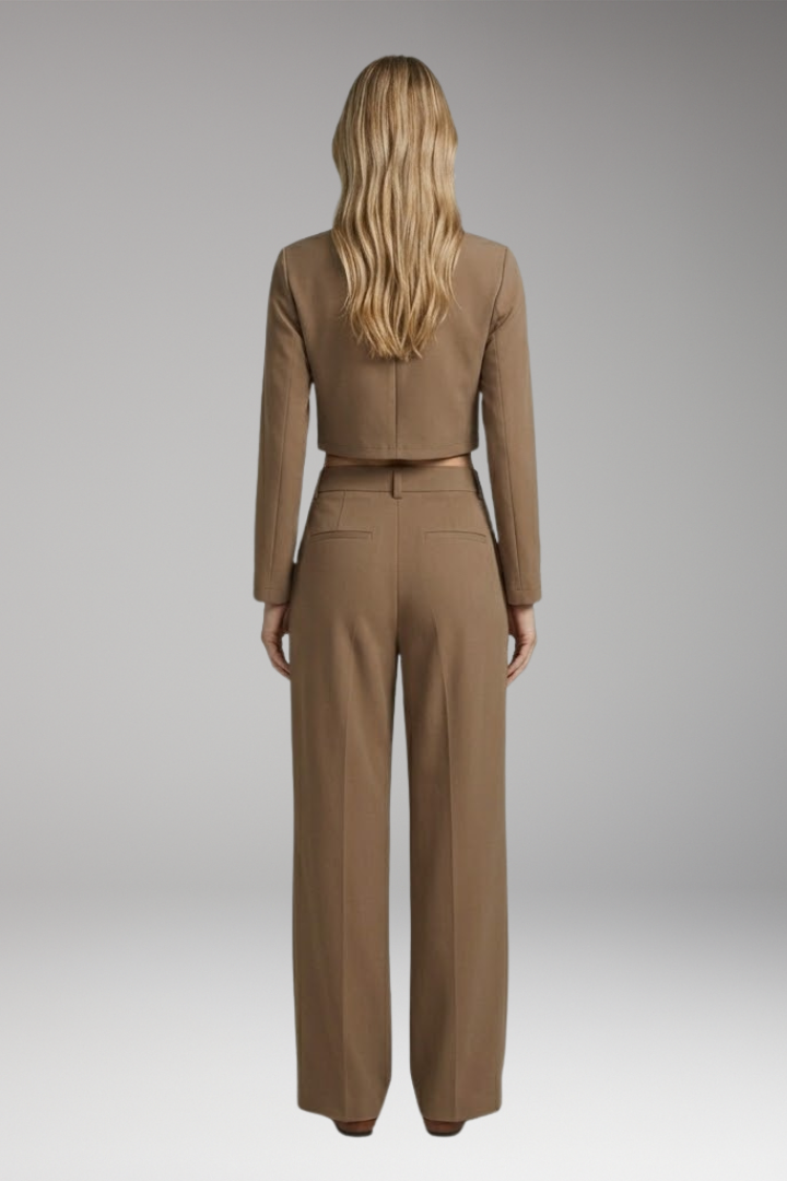 Women's Jumpsuit with Long Sleeves and Wide Legs