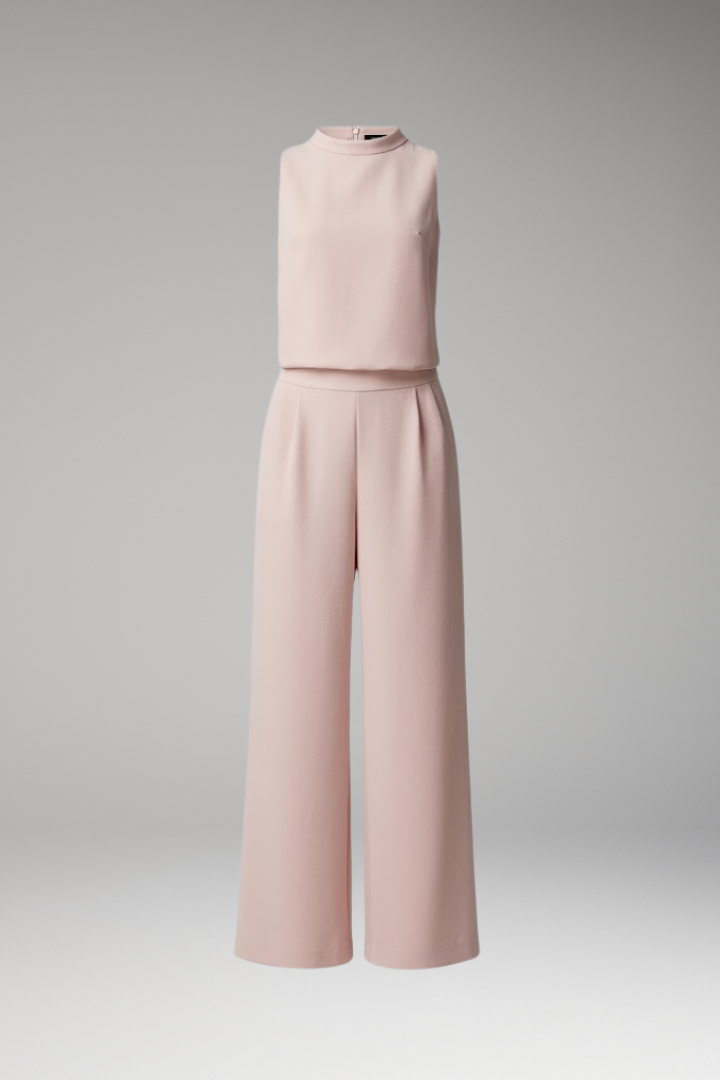 Women's Jumpsuit with Mock Neck and Straight Legs