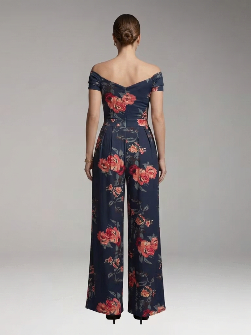 Women's Jumpsuit with Off Shoulder and Wide Legs