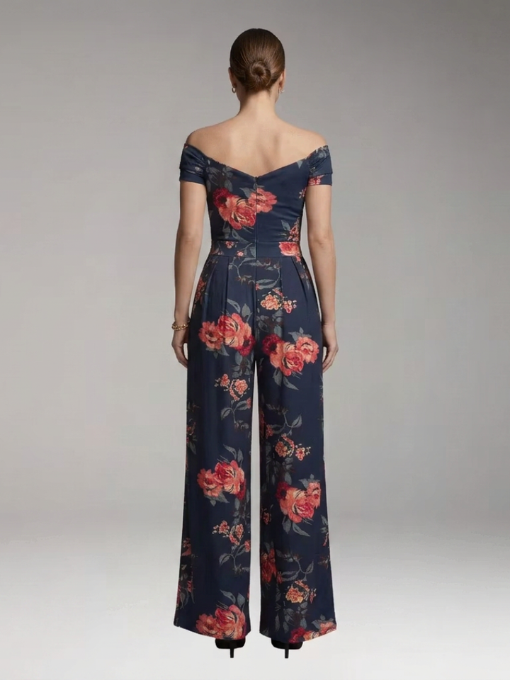 Women's Jumpsuit with Off Shoulder and Wide Legs