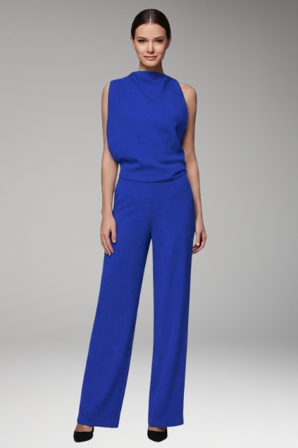 Women's Jumpsuit with Round Neck and Wide Legs