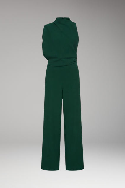 Women's Jumpsuit with Round Neck and Wide Legs
