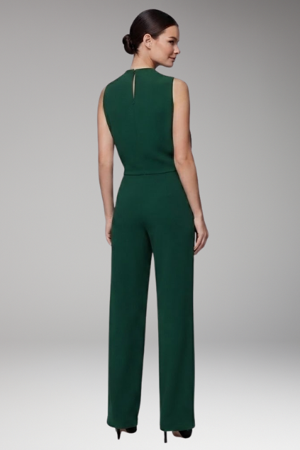 Women's Jumpsuit with Round Neck and Wide Legs