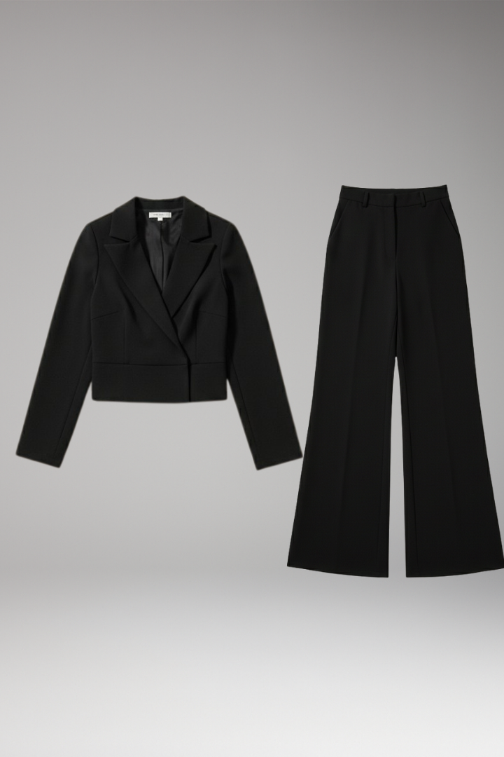 Women’s Jumpsuit with Shirt Collar and Wide Legs