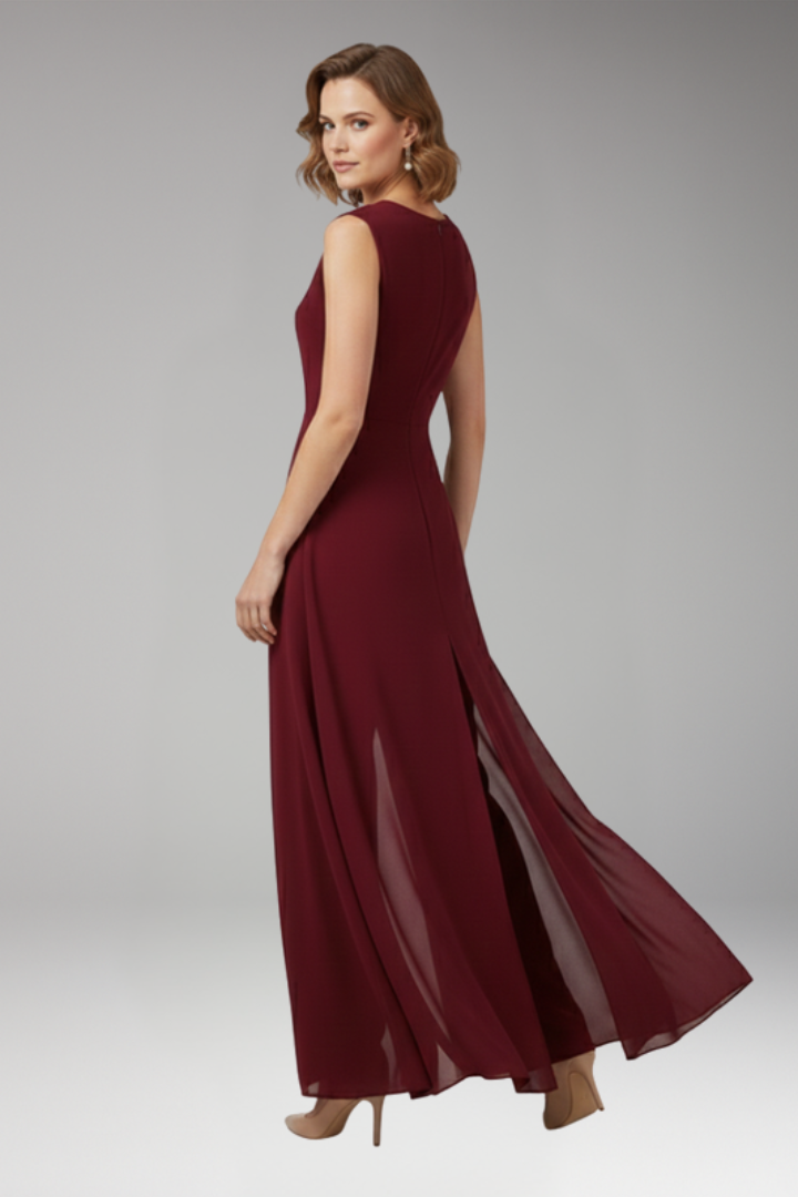 Women's Jumpsuit with Shoulder Cutouts and Wide Legs