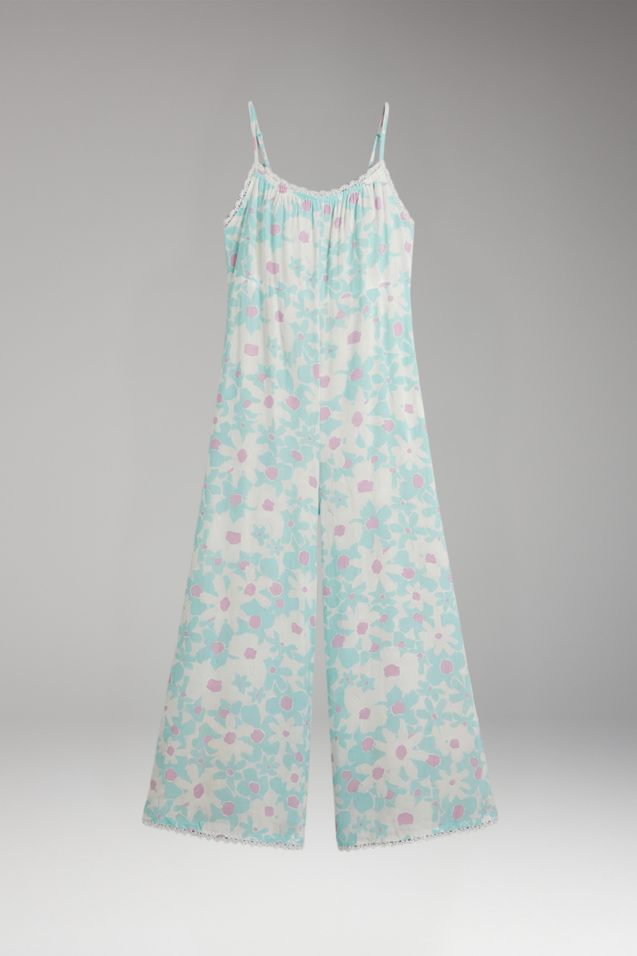 Women's Jumpsuit with Shoulder Straps and Wide Legs