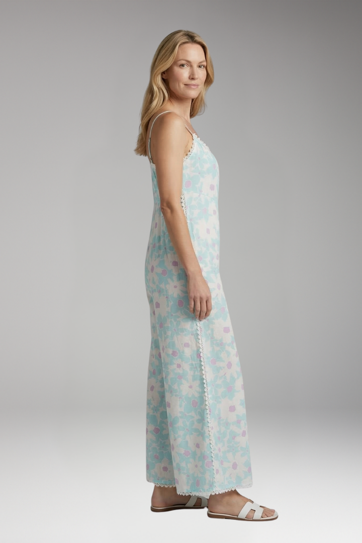 Women's Jumpsuit with Shoulder Straps and Wide Legs