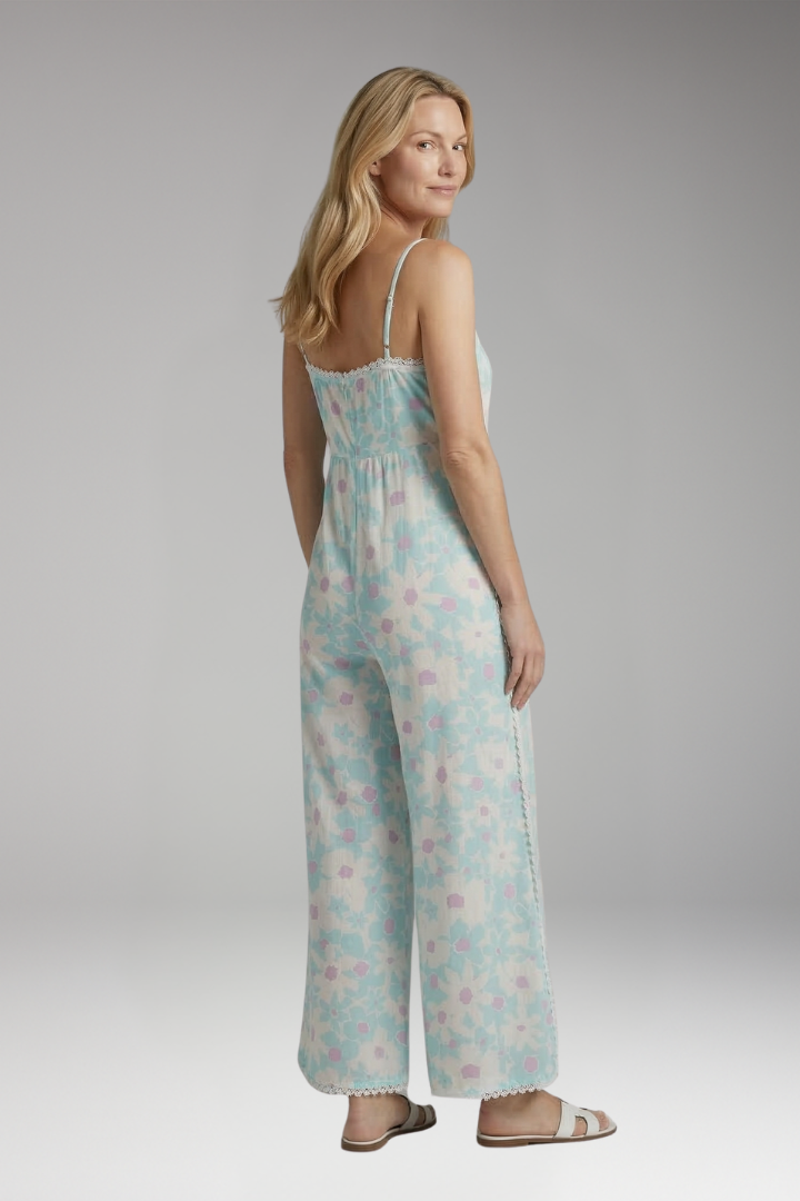 Women's Jumpsuit with Shoulder Straps and Wide Legs