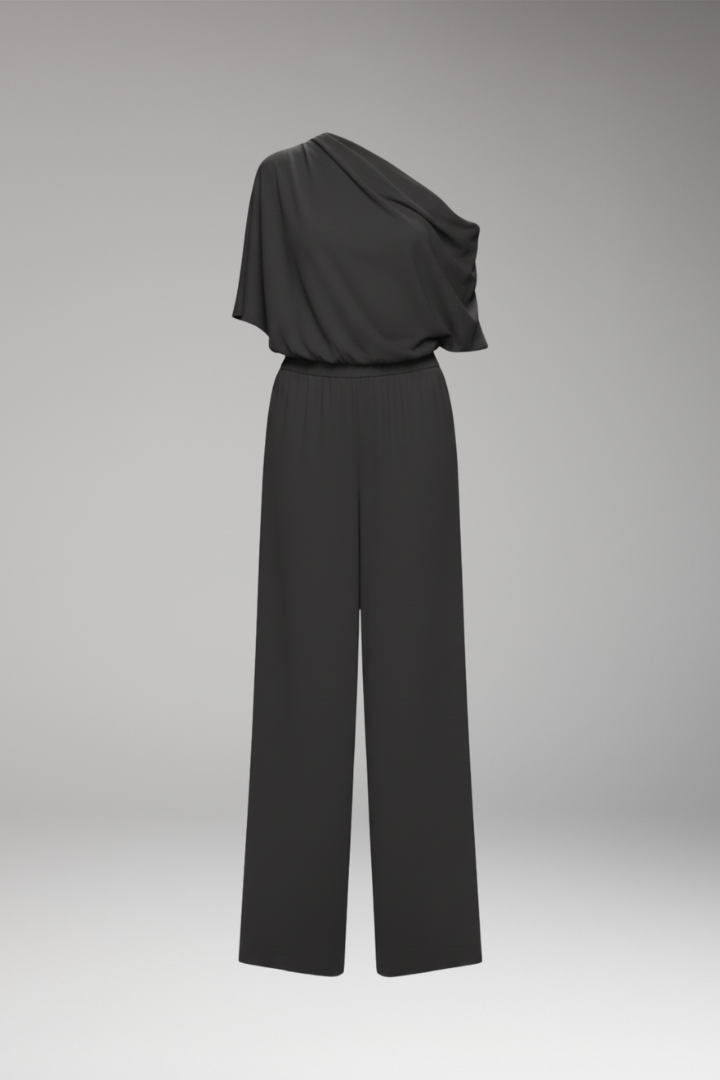 Women's Jumpsuit with Single-Breasted Design and Relaxed Fit