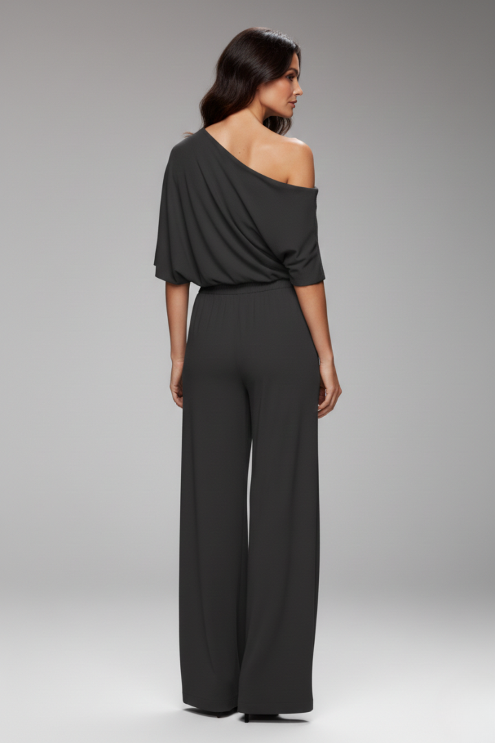 Women's Jumpsuit with Single-Breasted Design and Relaxed Fit
