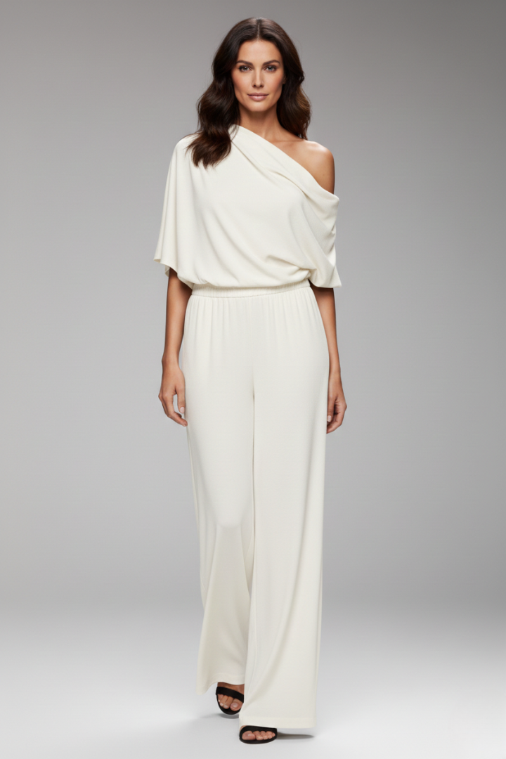 Women's Jumpsuit with Single-Breasted Design and Relaxed Fit