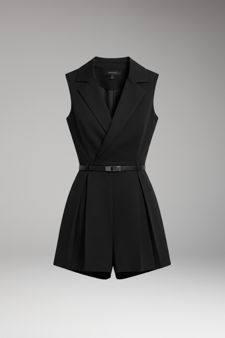 Women's Jumpsuit with Sleeveless Cut and Tailored Fit