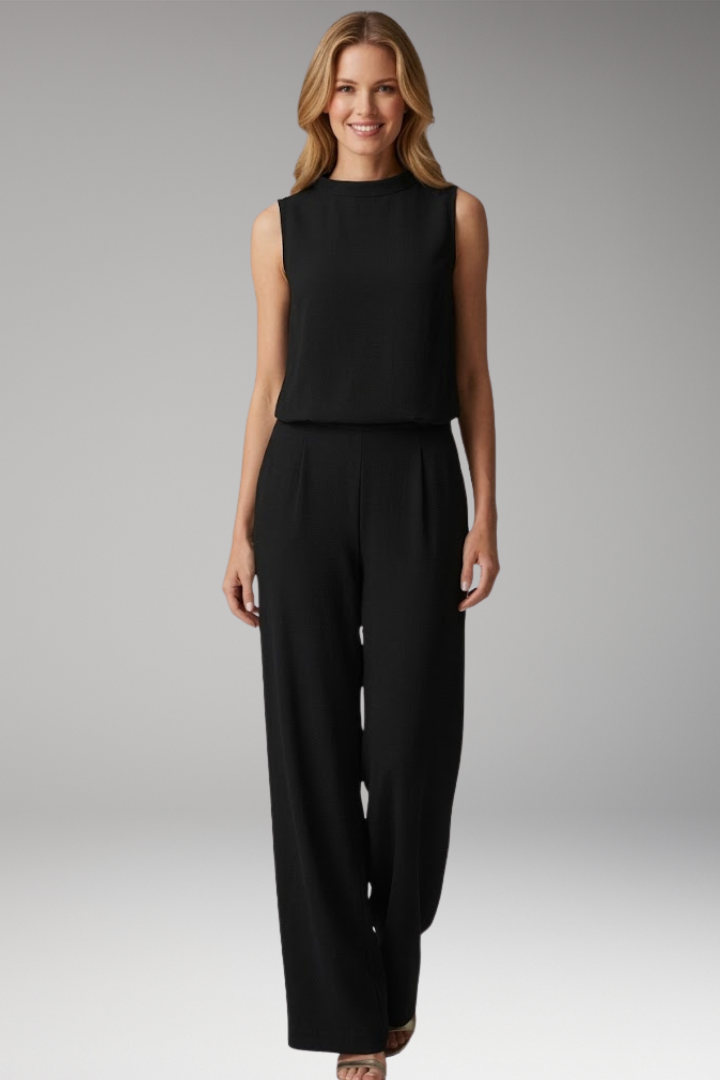 Women's Jumpsuit with Sleeveless Top and Wide Legs