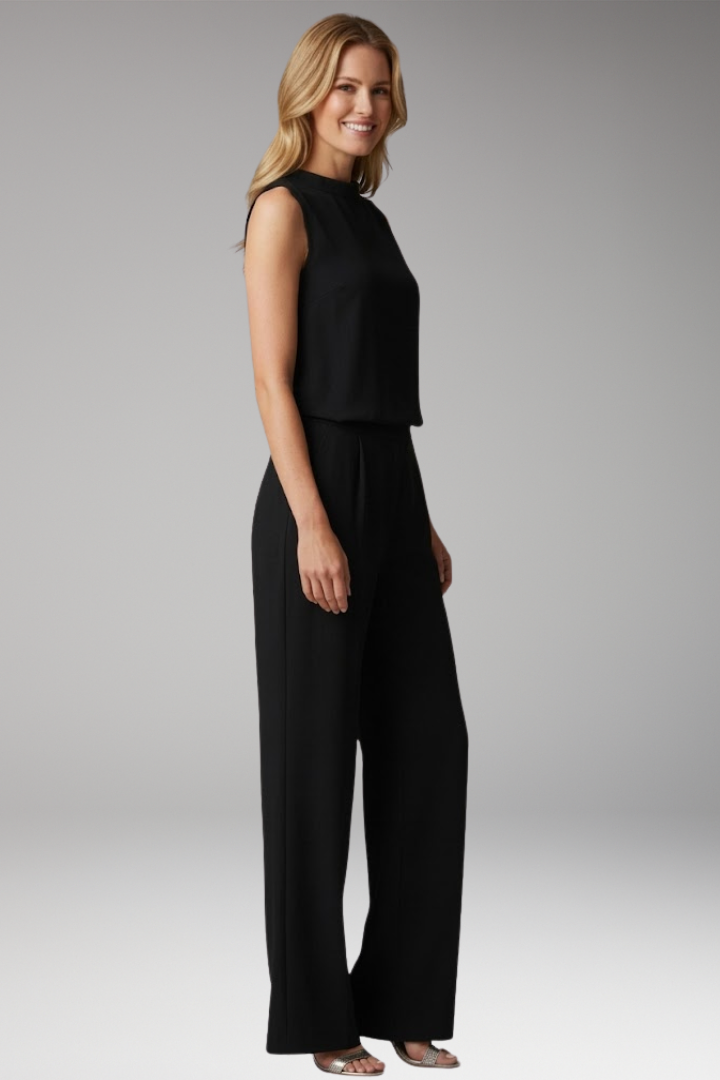 Women's Jumpsuit with Sleeveless Top and Wide Legs