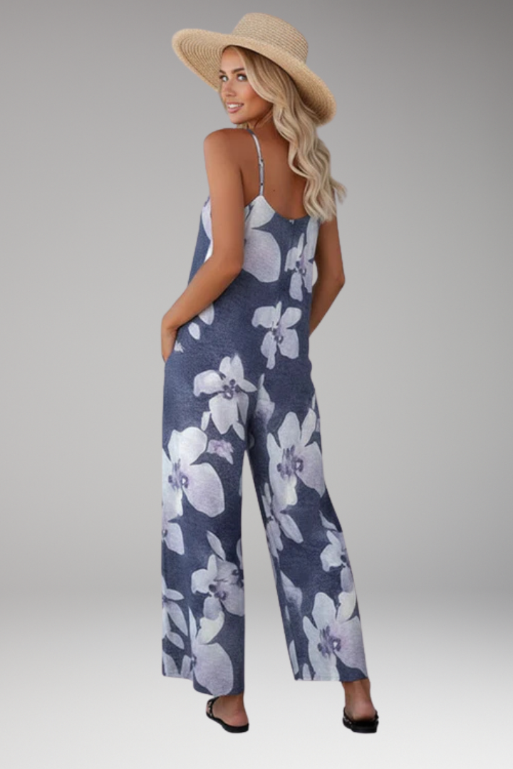 Women's Jumpsuit with Spaghetti Strap Top and Wide Legs