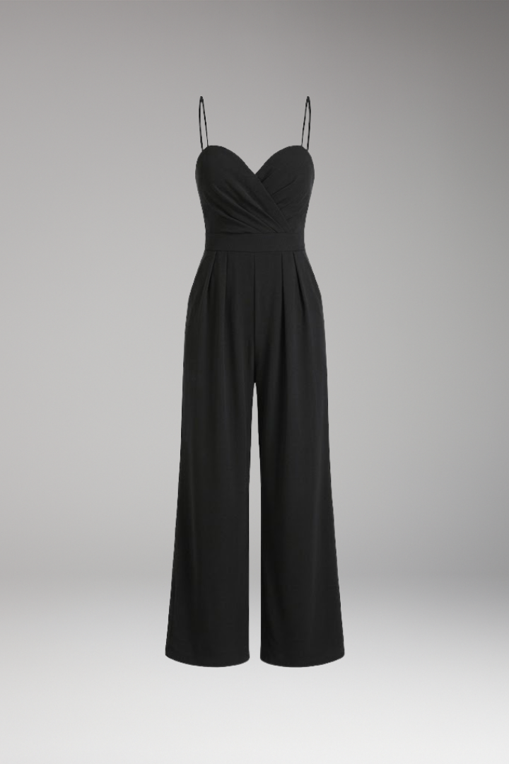 Women's Jumpsuit with Spaghetti Straps and Wide Legs