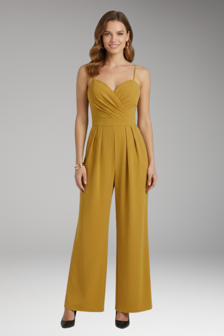 Women's Jumpsuit with Spaghetti Straps and Wide Legs
